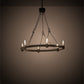 Meyda Lighting Kenosha 36" 6-Light Oil Rubbed Bronze Chandelier With White Faux Candlelight