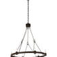 Meyda Lighting Kenosha 36" 6-Light Oil Rubbed Bronze Chandelier With White Faux Candlelight
