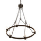 Meyda Lighting Kenosha 36" 6-Light Oil Rubbed Bronze Chandelier With White Faux Candlelight
