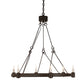 Meyda Lighting Kenosha 36" 6-Light Oil Rubbed Bronze Chandelier With White Faux Candlelight
