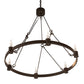 Meyda Lighting Kenosha 36" 6-Light Oil Rubbed Bronze Chandelier With White Faux Candlelight