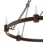 Meyda Lighting Kenosha 36" 6-Light Oil Rubbed Bronze Chandelier With White Faux Candlelight