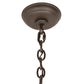 Meyda Lighting Kenosha 36" 6-Light Oil Rubbed Bronze Chandelier With White Faux Candlelight