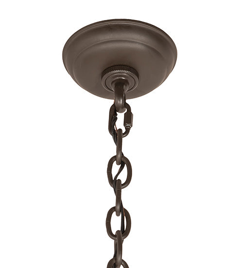 Meyda Lighting Kenosha 36" 6-Light Oil Rubbed Bronze Chandelier With White Faux Candlelight