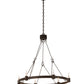 Meyda Lighting Kenosha 36" 6-Light Oil Rubbed Bronze Chandelier With White Faux Candlelight