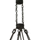 Meyda Lighting Kenosha 60" 28-Light 3-Tier Solar Black & Copper Highlights Chandelier With Ivory Faux Candlelight