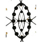 Meyda Lighting Kenosha 60" 28-Light 3-Tier Solar Black & Copper Highlights Chandelier With Ivory Faux Candlelight