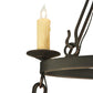 Meyda Lighting Kenosha 60" 28-Light 3-Tier Solar Black & Copper Highlights Chandelier With Ivory Faux Candlelight