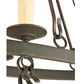 Meyda Lighting Kenosha 60" 28-Light 3-Tier Solar Black & Copper Highlights Chandelier With Ivory Faux Candlelight