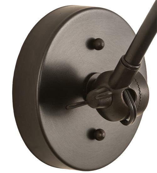 Meyda Lighting Kensington 12" Craftsman Brown Adjustable Wall Sconce With Clear Shade Glass