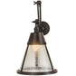 Meyda Lighting Kensington 12" Craftsman Brown Adjustable Wall Sconce With Clear Shade Glass