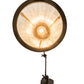 Meyda Lighting Kensington 12" Craftsman Brown Adjustable Wall Sconce With Clear Shade Glass