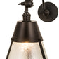 Meyda Lighting Kensington 12" Craftsman Brown Adjustable Wall Sconce With Clear Shade Glass