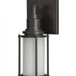 Meyda Lighting Kepler 5" Oil Rubbed Bronze Wall Sconce With Frosted Clear Shade Glass