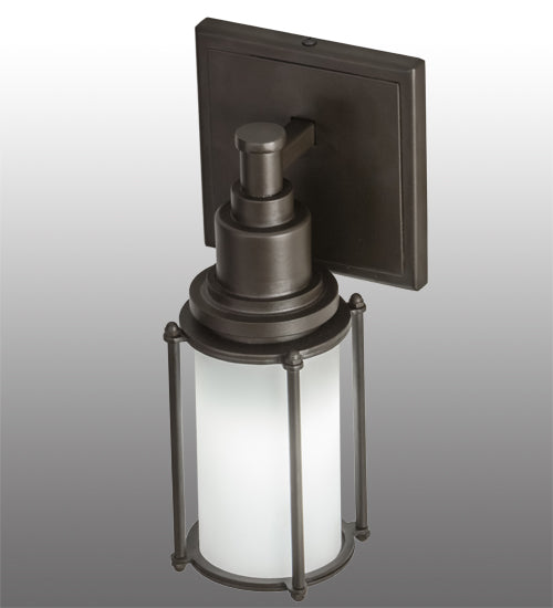 Meyda Lighting Kepler 5" Oil Rubbed Bronze Wall Sconce With Frosted Clear Shade Glass