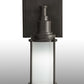 Meyda Lighting Kepler 5" Oil Rubbed Bronze Wall Sconce With Frosted Clear Shade Glass