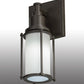 Meyda Lighting Kepler 5" Oil Rubbed Bronze Wall Sconce With Frosted Clear Shade Glass