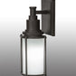 Meyda Lighting Kepler 5" Oil Rubbed Bronze Wall Sconce With Frosted Clear Shade Glass