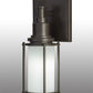 Meyda Lighting Kepler 5" Oil Rubbed Bronze Wall Sconce With Frosted Clear Shade Glass