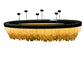 Meyda Lighting Kepley 168" LED Solar Black Chandelier With Amber Rainstone Idalight Shade