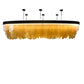Meyda Lighting Kepley 168" LED Solar Black Chandelier With Amber Rainstone Idalight Shade