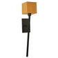 Meyda Lighting Kesara 6" Blackwash Wall Sconce With Beige Textrene Shade