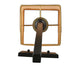 Meyda Lighting Kesara 6" Blackwash Wall Sconce With Beige Textrene Shade