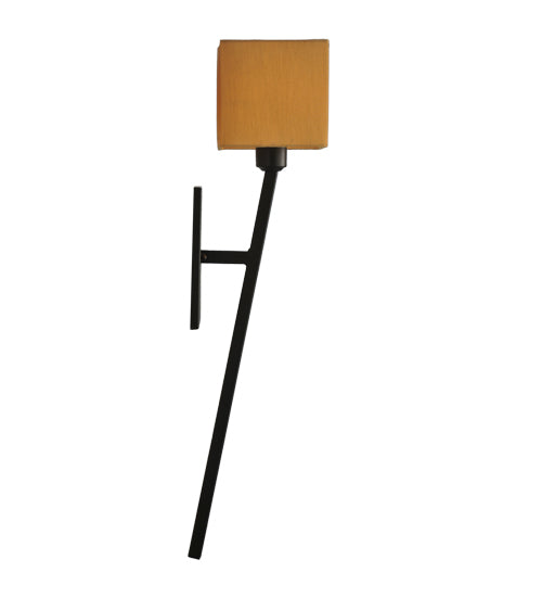 Meyda Lighting Kesara 6" Blackwash Wall Sconce With Beige Textrene Shade