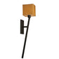 Meyda Lighting Kesara 6" Blackwash Wall Sconce With Beige Textrene Shade