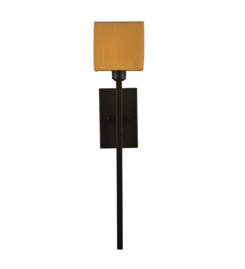 Meyda Lighting Kesara 6" Blackwash Wall Sconce With Beige Textrene Shade