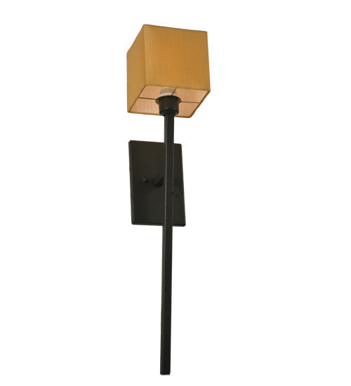 Meyda Lighting Kesara 6" Blackwash Wall Sconce With Beige Textrene Shade