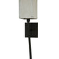 Meyda Lighting Kesara 8" Textured Black Wall Sconce With Whitestone Idalight Shade Glass
