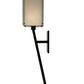Meyda Lighting Kesara 8" Textured Black Wall Sconce With Whitestone Idalight Shade Glass