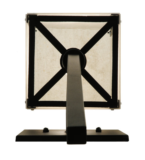 Meyda Lighting Kesara 8" Textured Black Wall Sconce With Whitestone Idalight Shade Glass