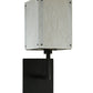 Meyda Lighting Kesara 8" Textured Black White Alabaster Wall Sconce With Whitestone Idalight Shade Glass