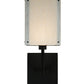 Meyda Lighting Kesara 8" Textured Black White Alabaster Wall Sconce With Whitestone Idalight Shade Glass