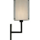 Meyda Lighting Kesara 8" Textured Black White Alabaster Wall Sconce With Whitestone Idalight Shade Glass