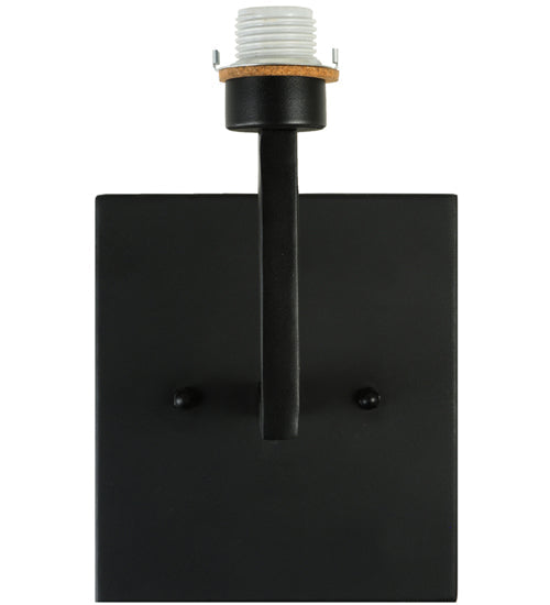 Meyda Lighting Kesara 8" Textured Black White Alabaster Wall Sconce With Whitestone Idalight Shade Glass