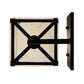 Meyda Lighting Kesara 8" Textured Black White Alabaster Wall Sconce With Whitestone Idalight Shade Glass
