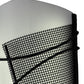 Meyda Lighting Kiltered 8" LED Black Wall Sconce With White and Black Mesh Shade