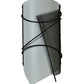 Meyda Lighting Kiltered 8" LED Black Wall Sconce With White and Black Mesh Shade
