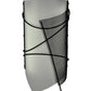 Meyda Lighting Kiltered 8" LED Black Wall Sconce With White and Black Mesh Shade