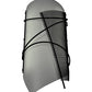 Meyda Lighting Kiltered 8" LED Black Wall Sconce With White and Black Mesh Shade