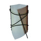 Meyda Lighting Kiltered 8" LED Solar Black Wall Sconce With Arctic Idalight Shade
