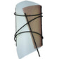 Meyda Lighting Kiltered 8" LED Solar Black Wall Sconce With Arctic Idalight Shade