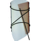 Meyda Lighting Kiltered 8" LED Solar Black Wall Sconce With Arctic Idalight Shade