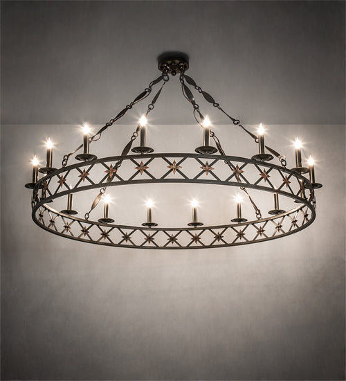 Meyda Lighting Kingsbridge 53" 16-Light Bronze & Gold Chandelier