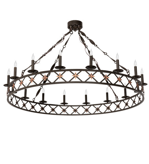Meyda Lighting Kingsbridge 53" 16-Light Bronze & Gold Chandelier