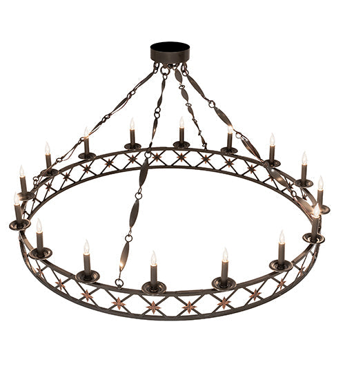 Meyda Lighting Kingsbridge 53" 16-Light Bronze & Gold Chandelier
