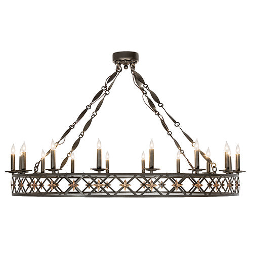 Meyda Lighting Kingsbridge 53" 16-Light Bronze & Gold Chandelier